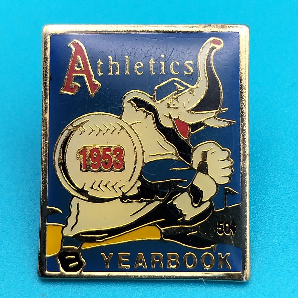 Oakland A's Elephant Mascot 1995 Unocal 76 Pin 1953 Yearbook Series MLB Baseball